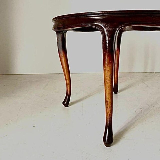 Vintage French Art Deco Coffee Table in Beech and Glass, 1920s For Sale - Image 9 of 13