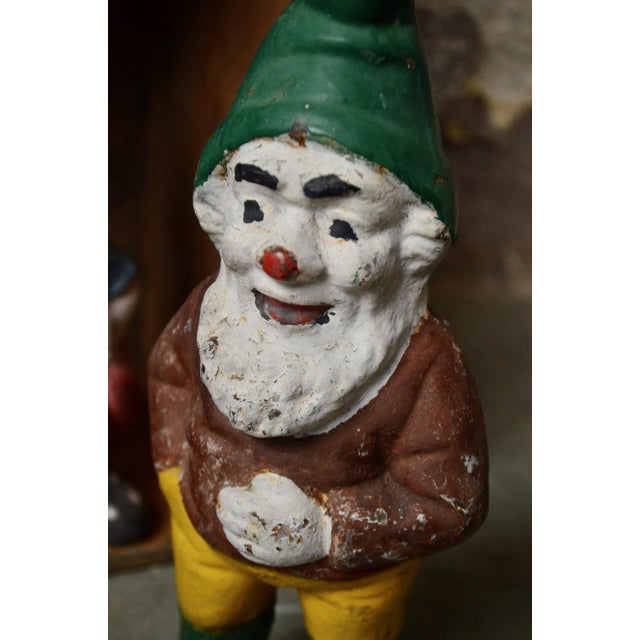 Green Vintage Bohemian Cast Iron Snow White and the Seven Dwarfs Garden Figurines, 1960s, Set of 8 For Sale - Image 8 of 12