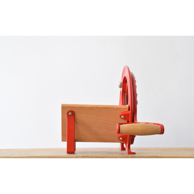 Industrial Mid-Century Danish Red Bread Slicer by Ove Larsen for Raadvad, Denmark, 1980s For Sale - Image 3 of 14
