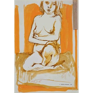 Leo Guida, Nude Watercolor Drawing, 1961, Watercolor For Sale