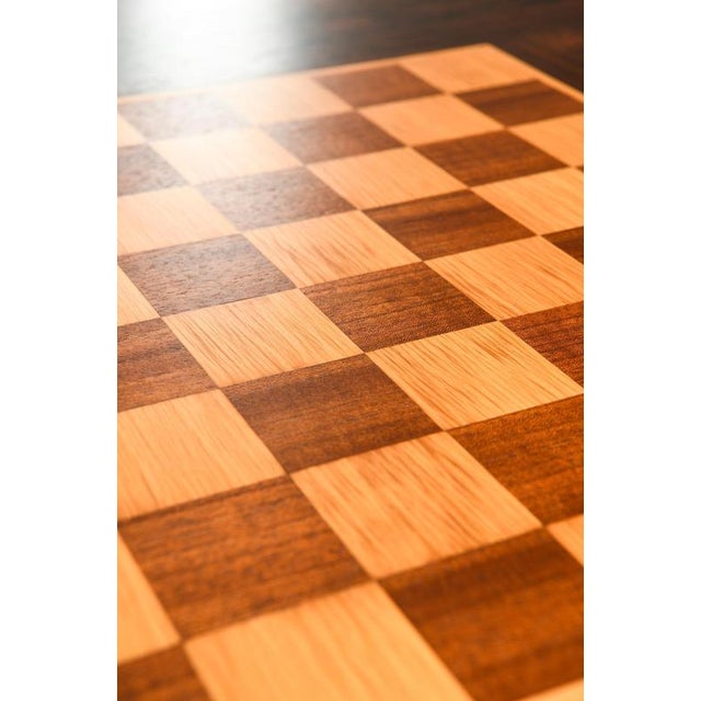 Desk or Library Table in Brass and Rosewood, 1950s For Sale - Image 10 of 11