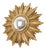 Vintage Sunburst Mirror in Gold Leaf Resin, 1960s For Sale