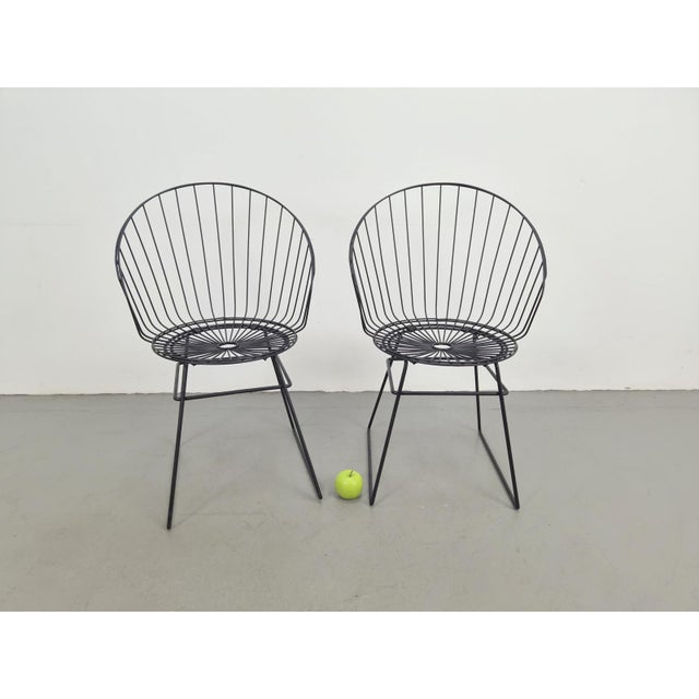 Wire Chair by Cees Braakman for Pastoe, 1950s, Set of 2 For Sale - Image 12 of 16