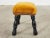 Early 20th Century English Victorian Style Ebonized Wood and Velvet Stool For Sale - Image 5 of 13
