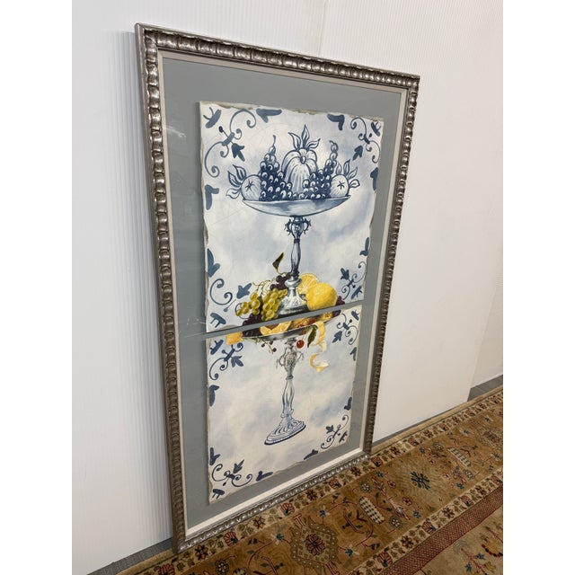 Design Plus Gallery presents a Watercolor Artwork of Lemons on a Pedestal Stand by Patrick Bergsma. The artwork has a...