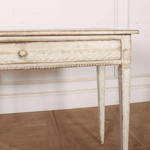Swedish Painted Side Table in Pine For Sale - Image 3 of 10