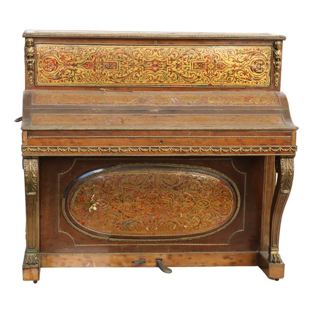 19th Century Boulle Vertical Piano For Sale