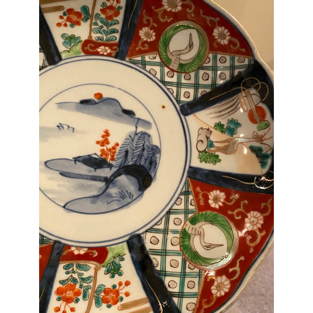 Early 20th Century Vintage Japanese Scalloped Plate For Sale - Image 9 of 11