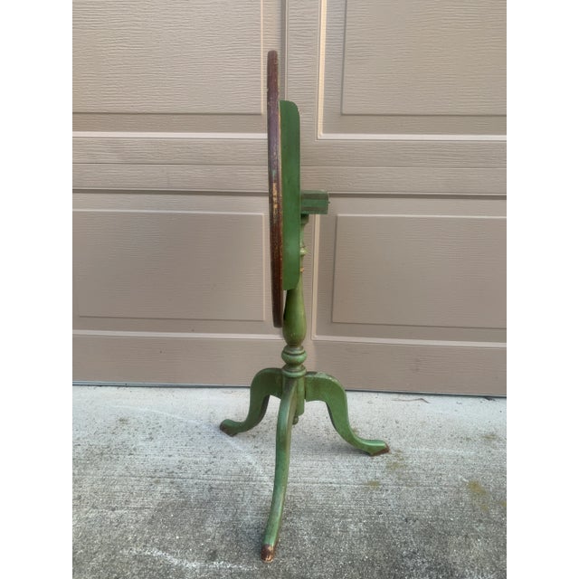 Regency Green and Gold Painted Flip-Top Side Table With Allegorical Pegasus Motif For Sale - Image 13 of 14