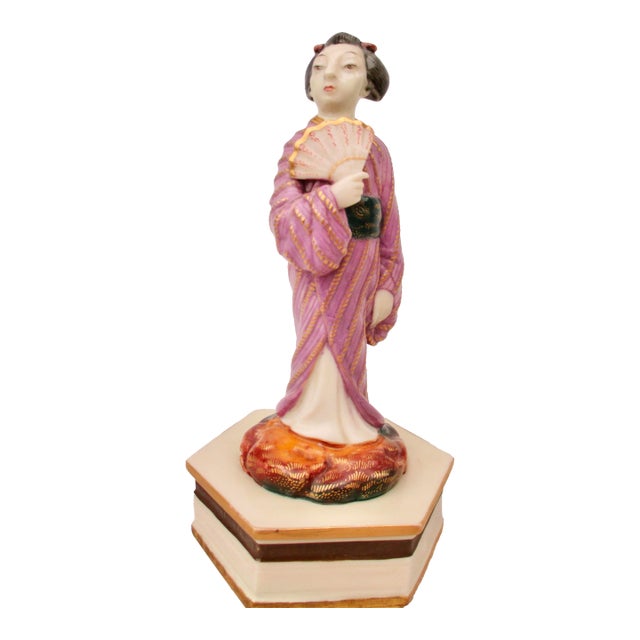 19th Century Royal Worcester Geisha Dated 1874 For Sale