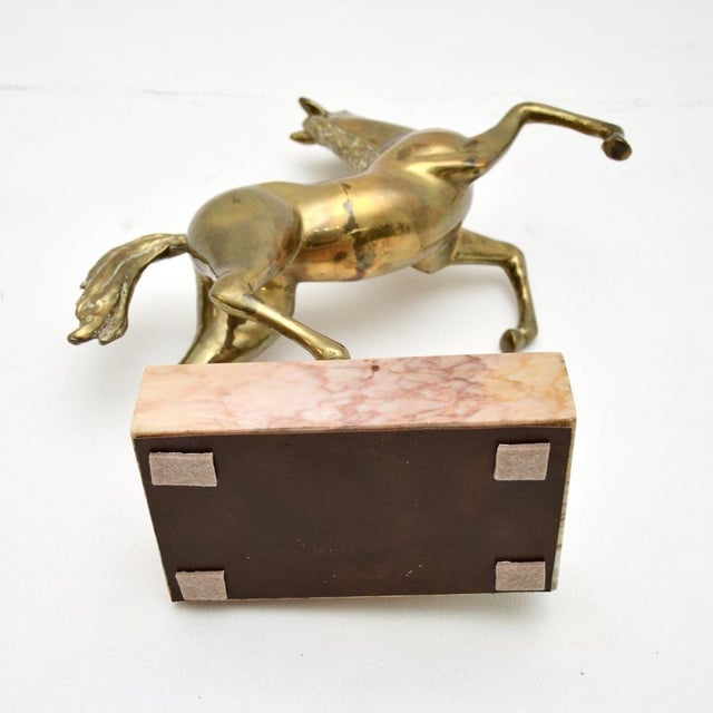 Italian Artist, Horse Sculpture, 1970, Bronze on Marble Pedestal For Sale - Image 6 of 10