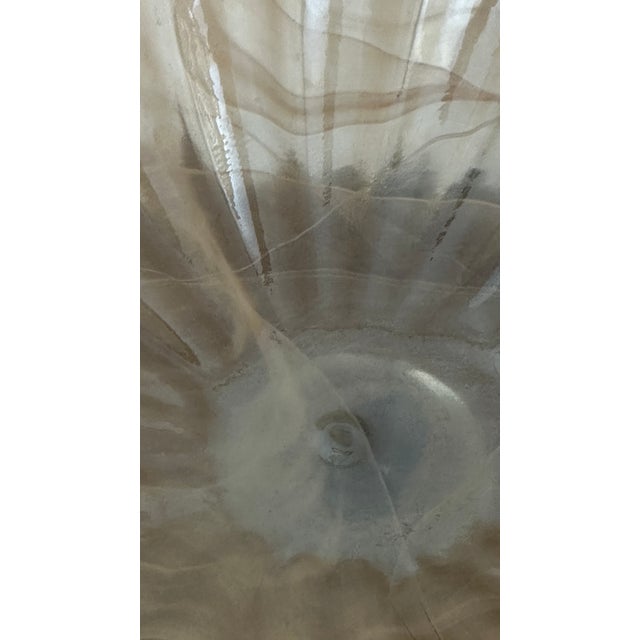 Glass Vintage Glass Arte Glass Pedestal Bowl Murano Style For Sale - Image 7 of 9