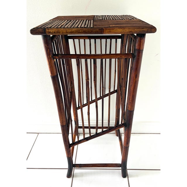 Tall Pencil Reed Plant Stand | Chairish