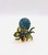 Bochic "Orient" Vintage Natural Blue Topaz & Tourmaline Ring Set 18K & Silver For Sale - Image 17 of 18