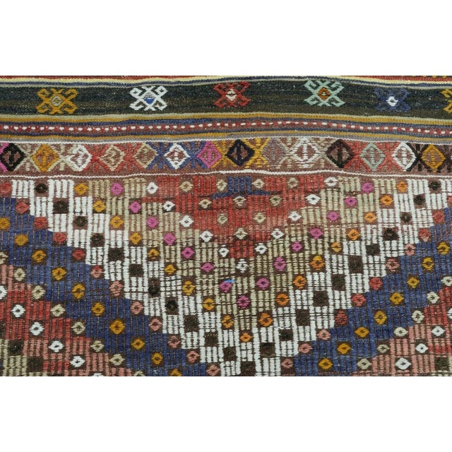 Vintage Turkish Kilim Rug - 61" X 101" For Sale - Image 9 of 13