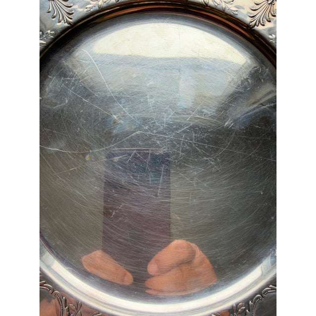 1930s 1930's Reed and Barton Silver Plated Dinner Plate For Sale - Image 5 of 6