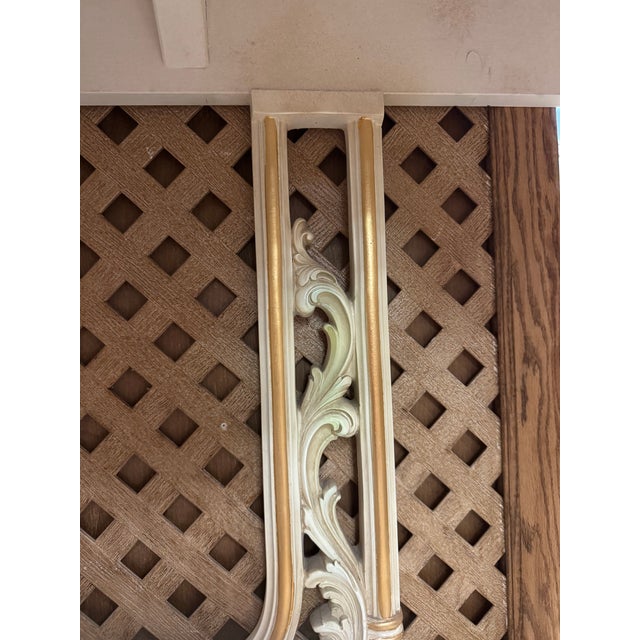 1960s Vintage Italian Baroque Style Floral Marble Top Console and Mirror Set For Sale - Image 10 of 12