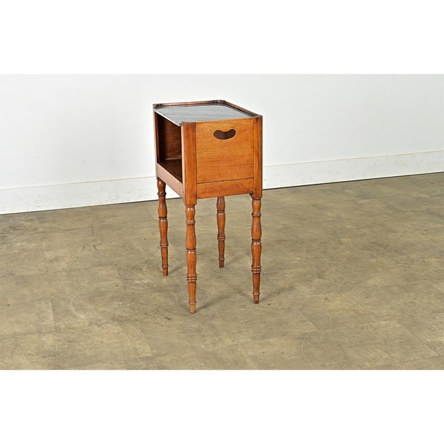 French 19th Century Oak and Marble Bedside Table For Sale - Image 10 of 10