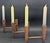 Offered is a vintage mid 20th Century Scandinavian Modern carved and lathed articulated Teak wood candelabra that holds 6...