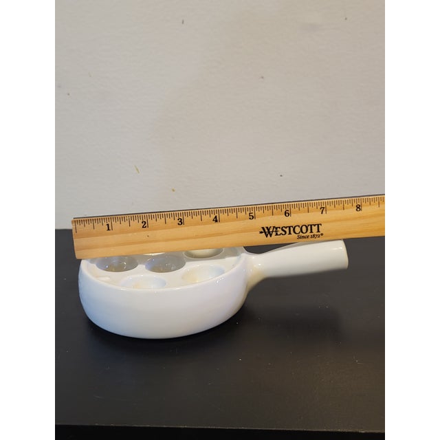 Ceramic 1990s White Porcelain Escargot Baking Dish France For Sale - Image 7 of 11