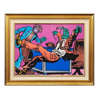 Max Hamlet, Struggle of Opposers, 1986, Acrylic on Canvas, Framed For Sale
