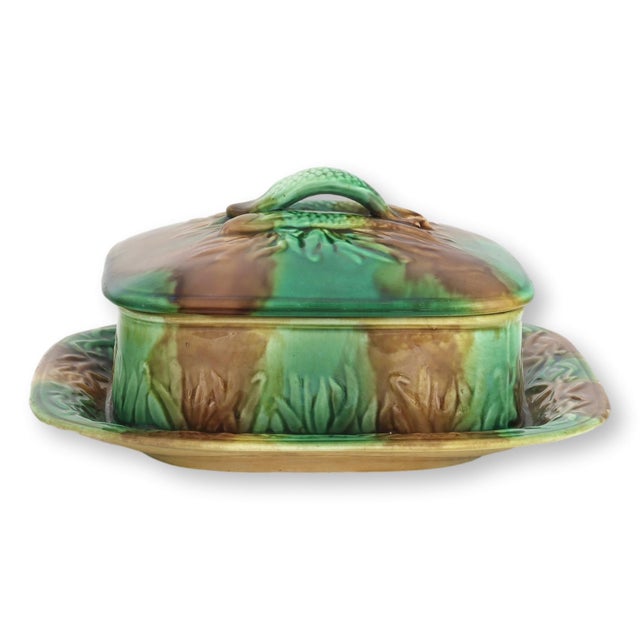 Antique English Majolica Sardine Box For Sale - Image 9 of 9
