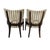 Late 20th Century Set of Four Modern Mahogany Framed Slipper Chairs With Striped Upholstery For Sale - Image 5 of 6