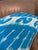 1990s Sky Blue Silk Ikat Lumbar Cushion Cover For Sale - Image 4 of 10