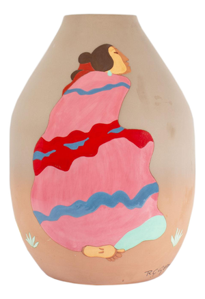 1989 “Story Teller” Limited Edition Vase by r.c. Gorman