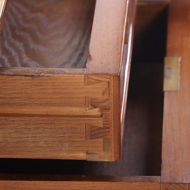 Leather Top Mahogany Writing Desk in French Louix XV Style, C. 1940 For Sale In Philadelphia - Image 6 of 9