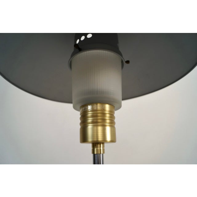 Silver 1980’s Art Deco Saucer Table Lamp For Sale - Image 8 of 12