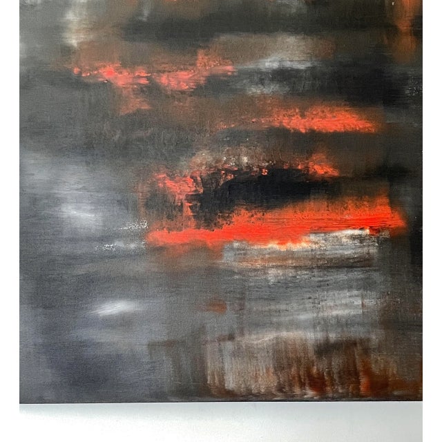 2020s "Lava Storm" Contemporary Original Abstract Painting by Nina Weintraub For Sale - Image 5 of 7