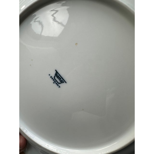 Mid Century Modern Thomas Germany 10” Lisette Dinner Plates Set of 6 – Cobalt Blue Porcelain Atomic Design 1950s 1960s For Sale - Image 14 of 15