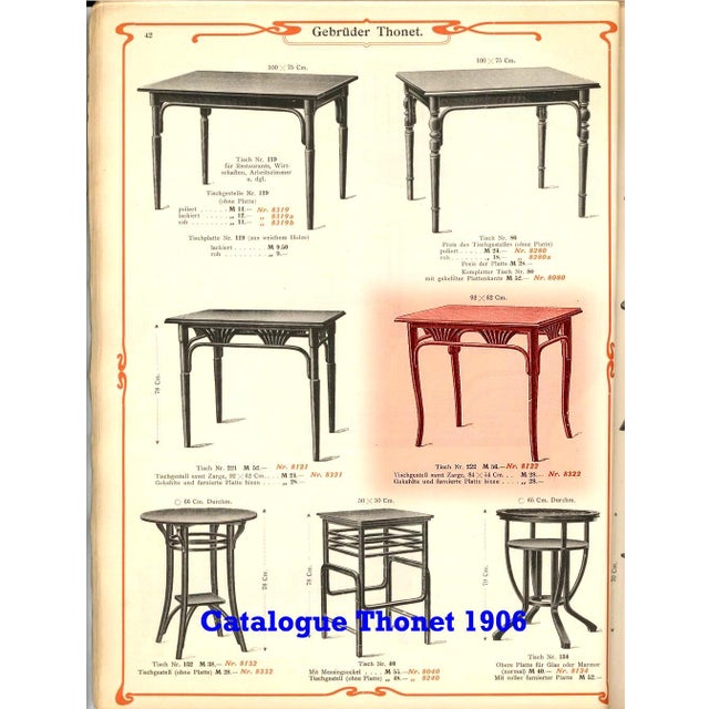 No. 8122 Table with Oak Top By Michael Thonet for Gebrüder Thonet, 1910 For Sale - Image 3 of 11
