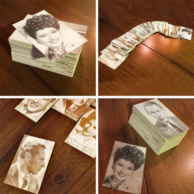 1930’s-1950’s Collection of 95 Vintage Movie Star Penny Arcade or Exhibit Trading Cards Wall Decor For Sale - Image 11 of 12