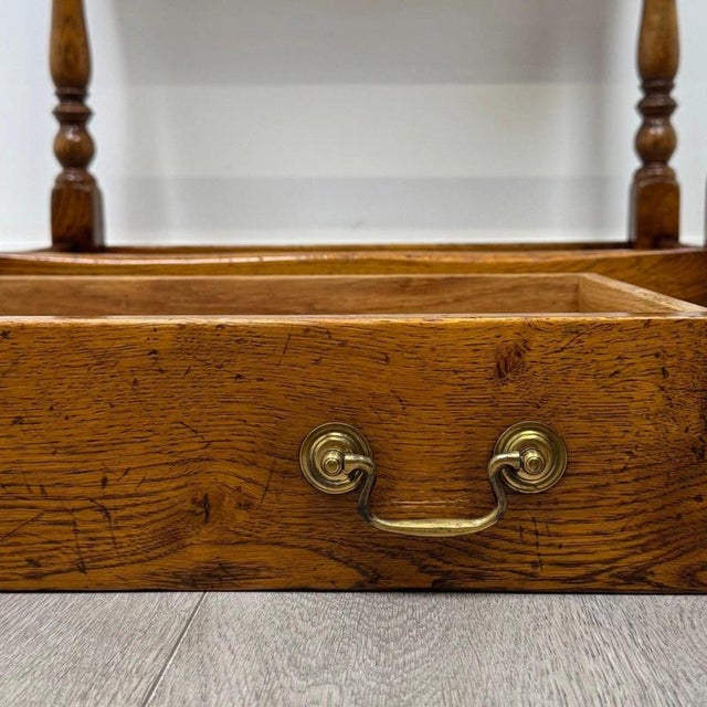 20th Century Traditional Golden Oak Side Table For Sale - Image 11 of 12