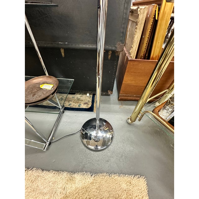 1960s 1960s Mid-Century Modern Space Age Chrome Mushroom Floor Lamp For Sale - Image 5 of 6