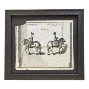 Framed 1657 Equestrian Engraving by William Cavendish after van Diepenbeeck EUC