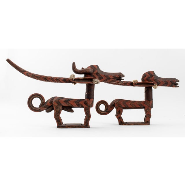 Bambara Chiwara Antelope Headdresses, Pair For Sale - Image 9 of 10