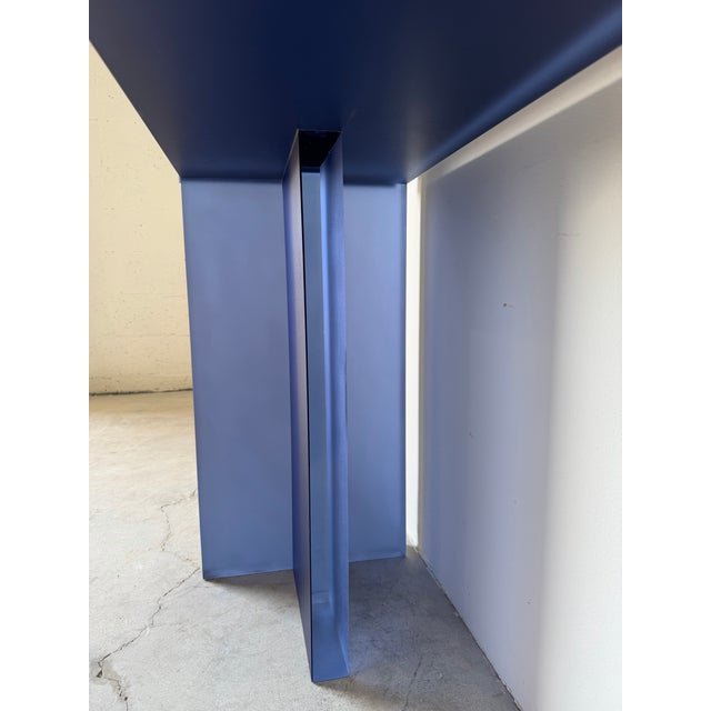 Plastic 1980’s Postmodern Italian- Design Thick Lucite Console Table For Sale - Image 7 of 12