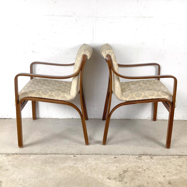 Pair of Vintage 1970s Bentwood Lounge Armchairs — Mid-Century Modern, Thonet Style For Sale - Image 15 of 18