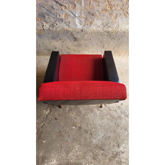 Black Set of Armchairs, 1960s For Sale - Image 8 of 14