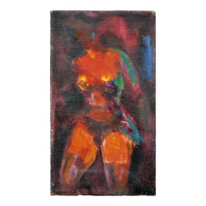 Abstract Expressionist Multicolor Nude Figure by Tom Hamil