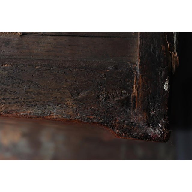 Fine Louis XVI Tulipwood Marquetry Cabinet with Rouge Marble Top, 1780 For Sale - Image 11 of 18