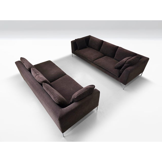 Early 21st Century Charles Sofa Set by Antonio Citterio for B&B Italia, 2010s, Set of 2 For Sale - Image 5 of 16