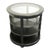 Stanley Furniture Contemporary Modern Black Painted 28" Round Tiered Accent End Table 503-83-82 For Sale