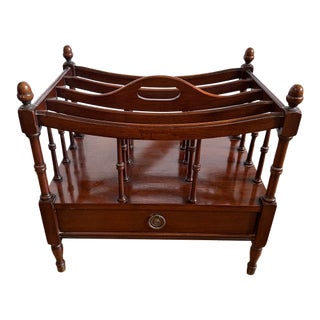 Vintage Columbia Manufacturing Co. Canterbury Book and Magazine Rack For Sale