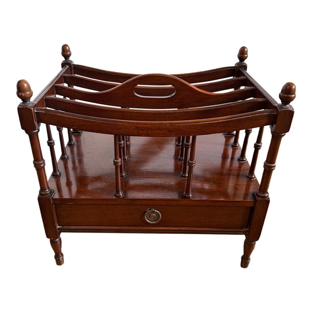 Vintage Columbia Manufacturing Co. Canterbury Book and Magazine Rack For Sale