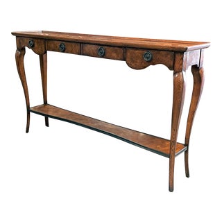 Theodore Alexander Console Table With 4 Drawers For Sale