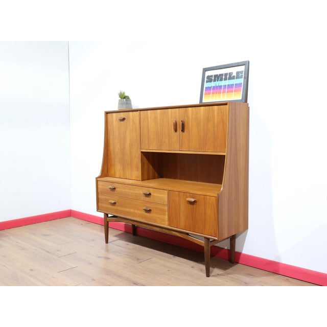 Mid Century Modern Vintage Teak Buffet Tall Credenza Sideboard by G Plan For Sale - Image 4 of 15